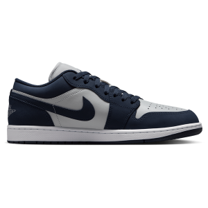 Jordan AJ 1 Low - Men's - Obsidian/Obsidian/Grey Fog