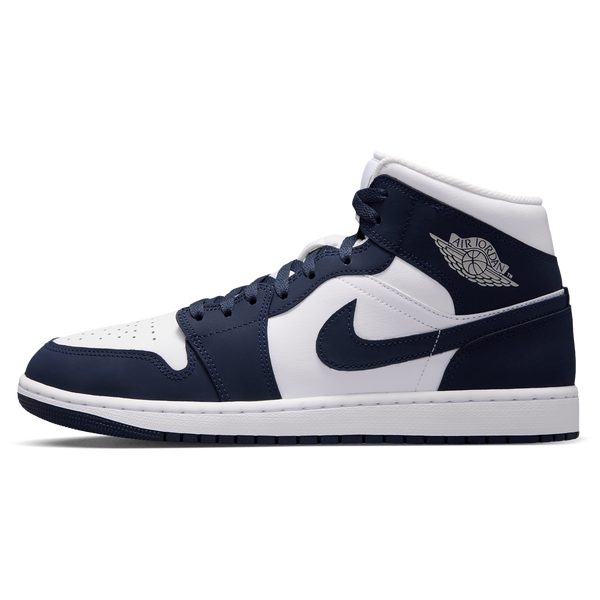 Jordan AJ 1 Mid - Men's - Obsidian/Obsidian/White - Image 2