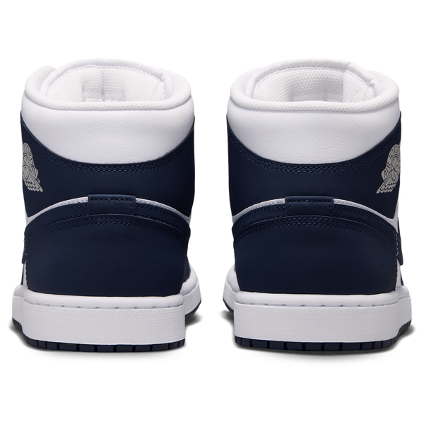 Jordan AJ 1 Mid - Men's - Obsidian/Obsidian/White - Image 3