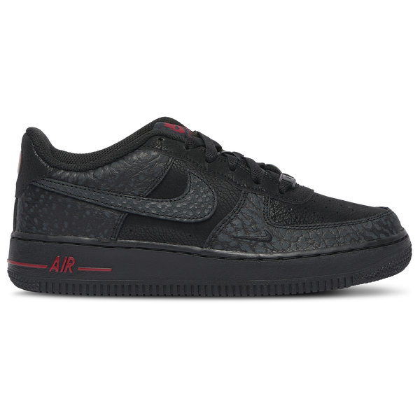 Nike Air Force 1 Low - Boys' Grade School - Black/Grey/Red