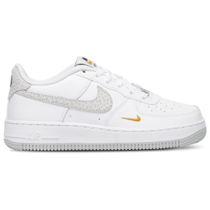 Nike Air Force 1 Low - Boys' Grade School - White/Orange/Grey