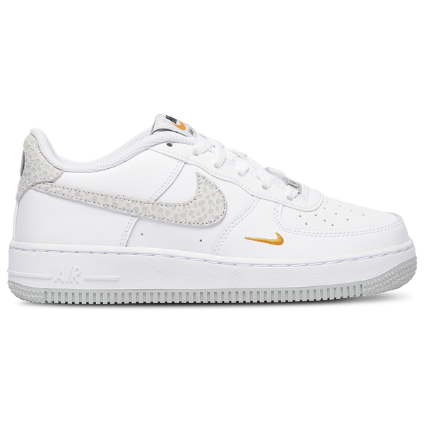 Nike Air Force 1 Low - Boys' Grade School - White/Orange/Grey