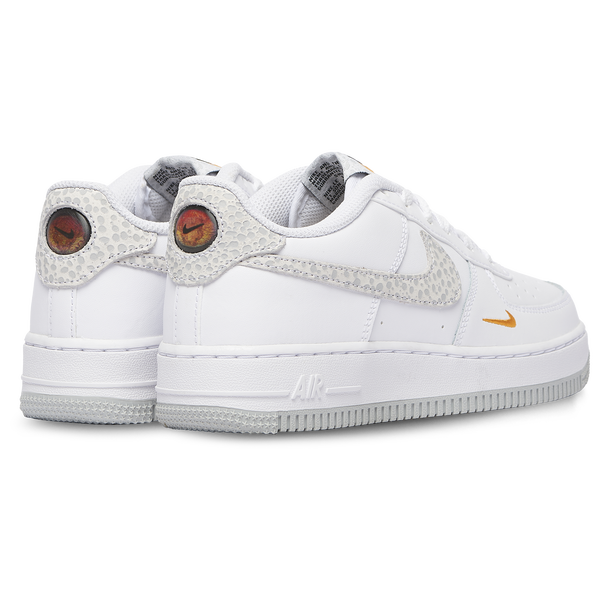 Nike Air Force 1 Low - Boys' Grade School - White/Orange/Grey - Image 3