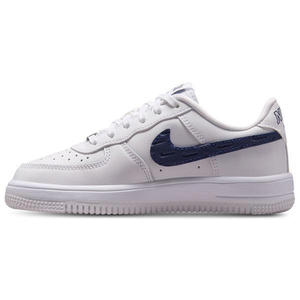 Nike Air Force 1 Low - Girls' Preschool - Navy/White - Image 2