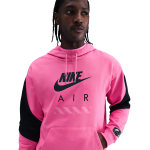 Nike Air Fleece Pullover Hoodie BFT - Men's - Pinksicle/Black/Black