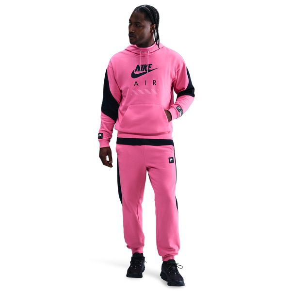 Nike Air Fleece Pullover Hoodie BFT - Men's - Pinksicle/Black/Black - Image 3