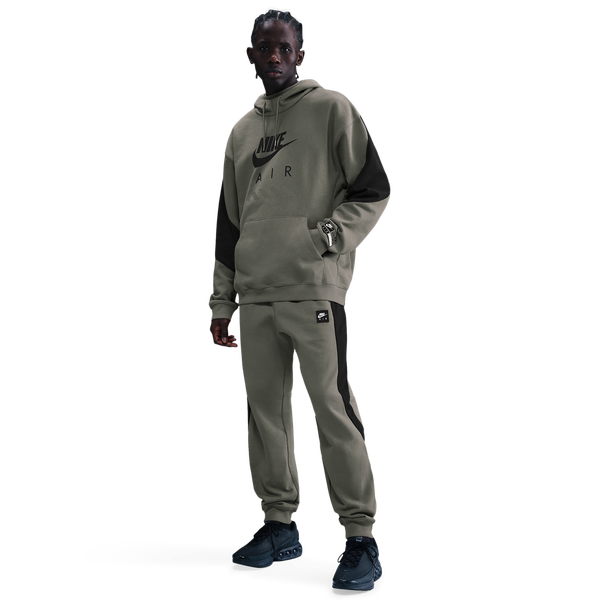 Nike Air Fleece Joggers - Men's - Black/Black/Light Army