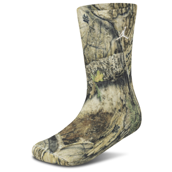 Jordan Realtree Printed Single Crew Socks - Boys' Grade School - Brown/Tan