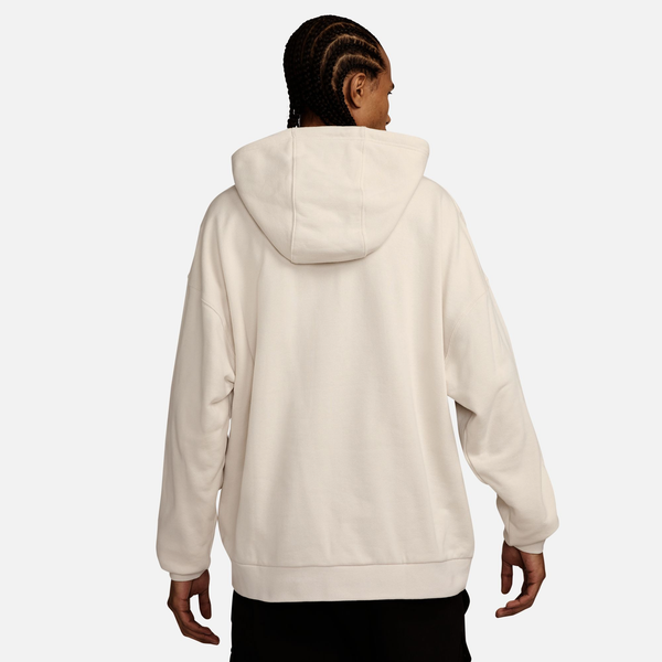 Nike Club FT Oversized Pullover Hoodie - Men's - White/Light Orewood Brown - Image 3