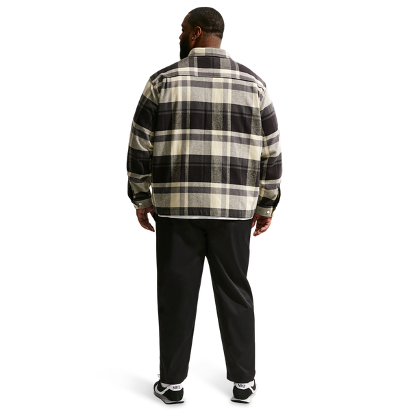 Nike Club Woven Tapered Pants - Men's - Black/White - Image 4