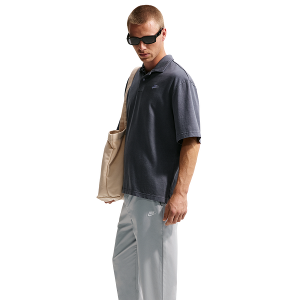 Nike Club Woven Tapered Pants - Men's - Lt Smoke Grey/White - Image 3