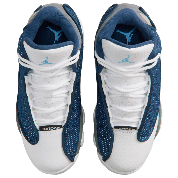 Jordan Retro 13 - Boys' Preschool - Grey/Navy/University Blue - Image 4