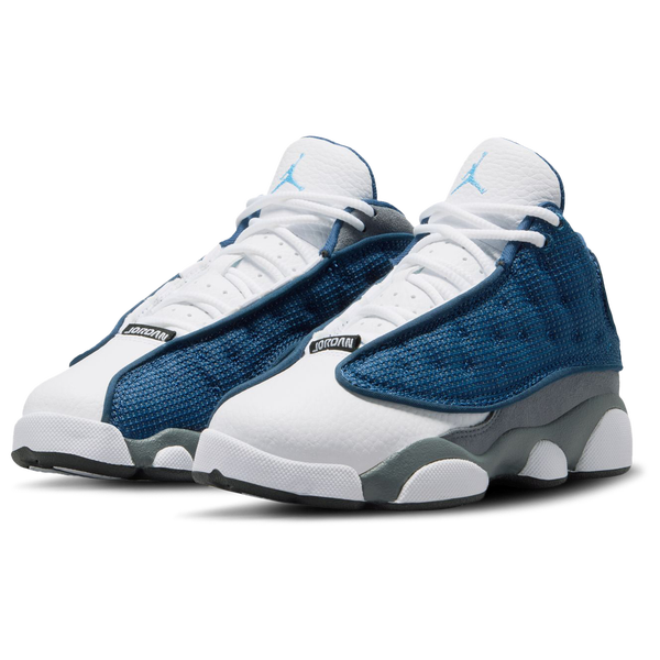 Jordan Retro 13 - Boys' Preschool - Grey/Navy/University Blue - Image 8
