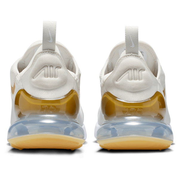 Nike Air Max 270 - Women's - White/Mtlc Gold/Lt Bone - Image 3