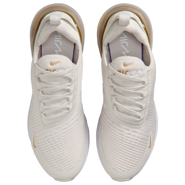 Nike Air Max 270 - Women's - White/Mtlc Gold/Lt Bone - Image 4