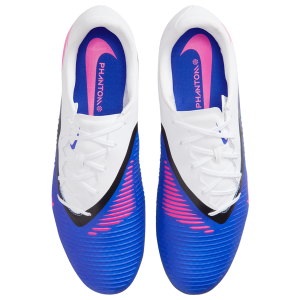Nike Phantom 6 Low Academy FG/MG - Men's - White/Racer Blue/Pink Blast - Image 4