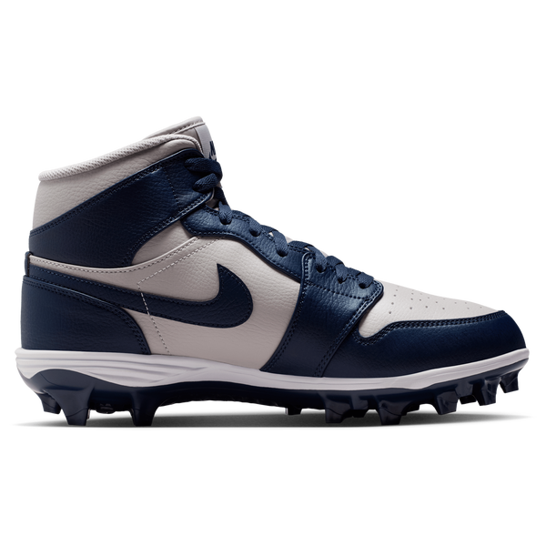 Jordan 1 Mid TD - Men's - College Navy/White/Wolf Grey