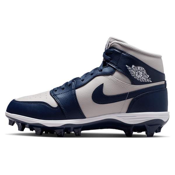Jordan 1 Mid TD - Men's - College Navy/White/Wolf Grey - Image 2