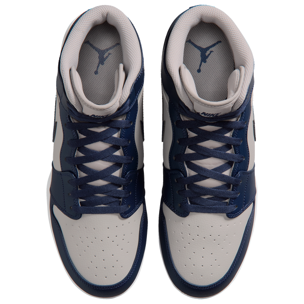 Jordan 1 Mid TD - Men's - College Navy/White/Wolf Grey - Image 4