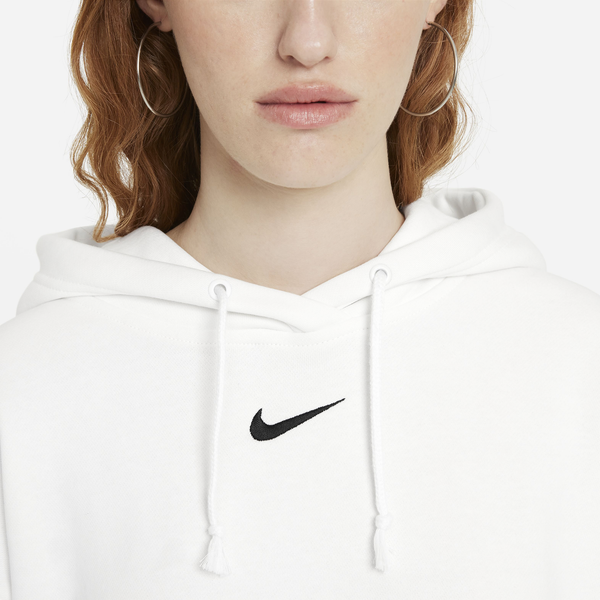 Nike Collection Fleece Hoodie - Women's - White/Black - Image 3