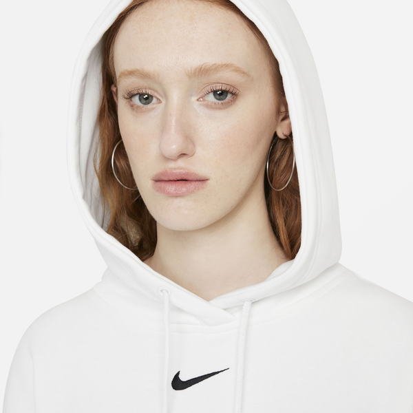 Nike Collection Fleece Hoodie - Women's - White/Black - Image 4