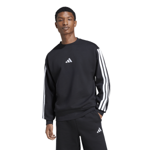 adidas Essentials 3-Stripes Fleece Sweatshirt - Men's - Black/White