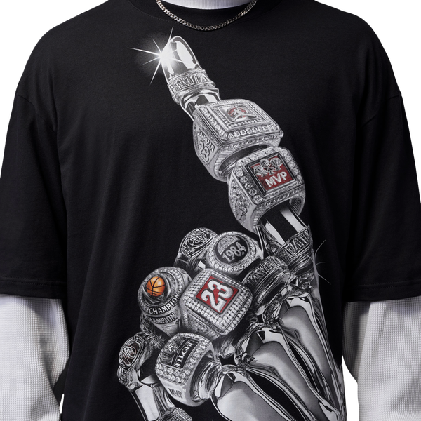 Jordan AJ8 1996 Oversized Short Sleeve T-Shirt - Men's - Black - Image 4
