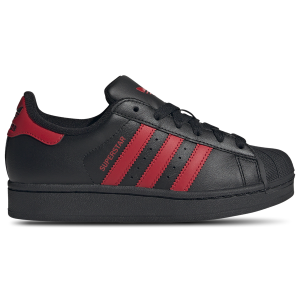 adidas Originals Superstar II - Boys' Grade School - Black/Better Scarlet/Black