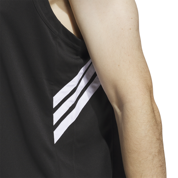 adidas Basketball Legends Tank Top - Men's - Black/White - Image 4