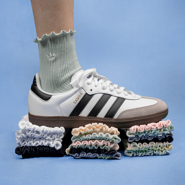 adidas Originals Ruffle Quarter Socks 3-Pack - Adult - White/Black - Image 8