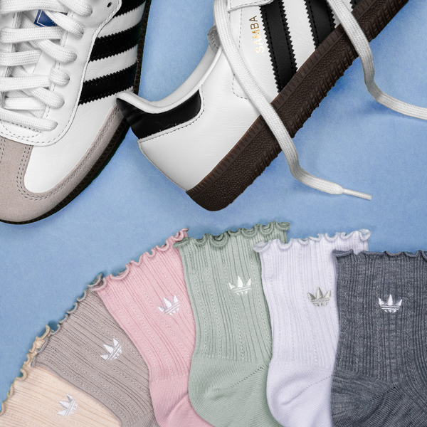 adidas Originals Ruffle Quarter Socks 3-Pack - Adult - White/Black - Image 9