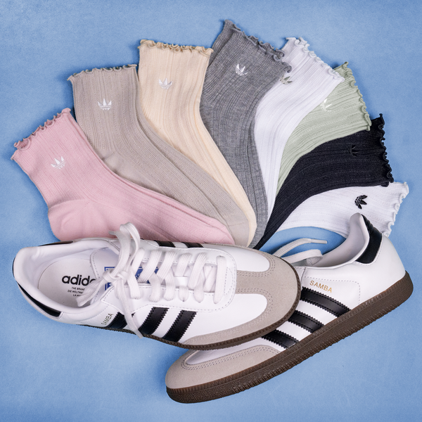adidas Originals Ruffle Quarter Socks 3-Pack - Adult - White/Black - Image 10