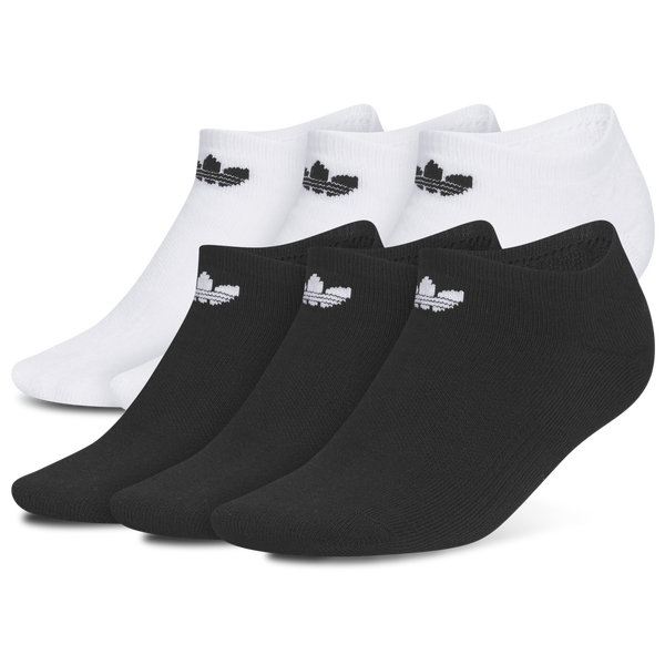 adidas Trefoil No Show 6 Pack - Boys' Grade School - Black/White