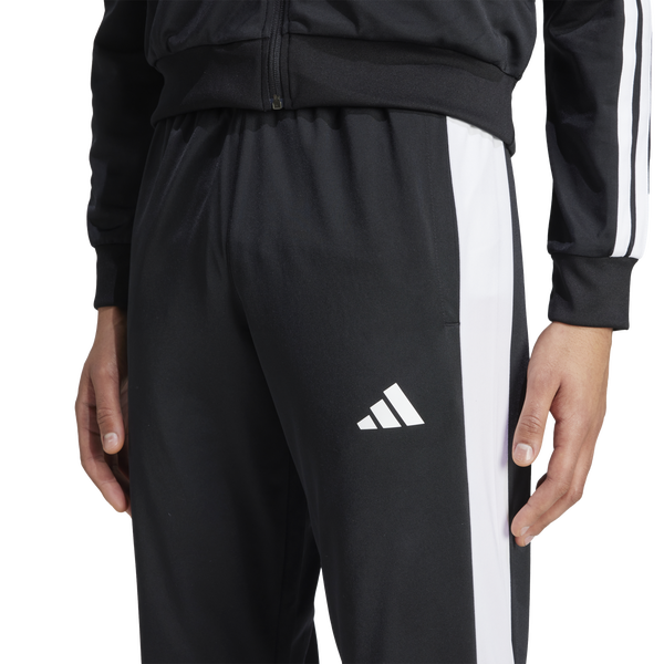 adidas 3-Stripes Colorblock Snap Pants - Men's - White/Black - Image 3