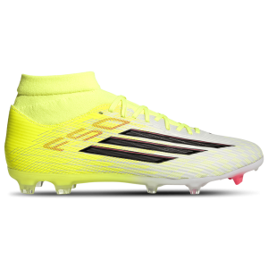 adidas F50 League Mid Firm Ground - Women's - Core Black/Team Solar Yellow