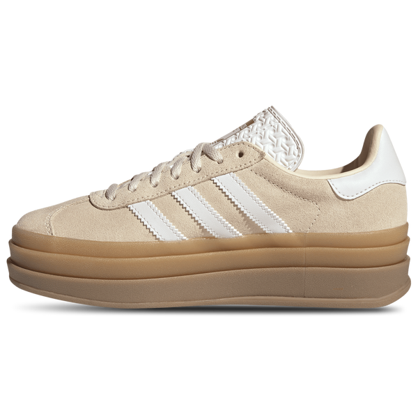 adidas Originals Gazelle Bold - Girls' Grade School - White/Wonder White/Gold Metallic - Image 2