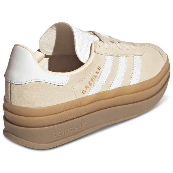 adidas Originals Gazelle Bold - Girls' Grade School - White/Wonder White/Gold Metallic - Image 3