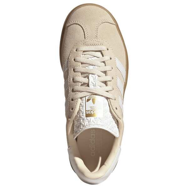 adidas Originals Gazelle Bold - Girls' Grade School - White/Wonder White/Gold Metallic - Image 4