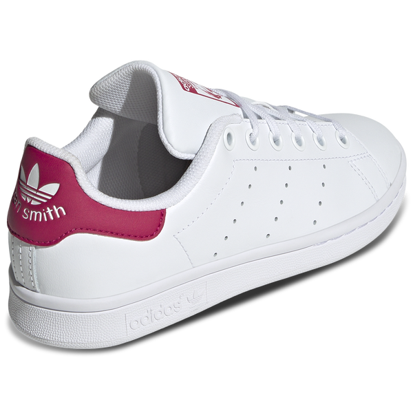 adidas Originals Stan Smith - Boys' Grade School - White/White/Bold Pink - Image 3