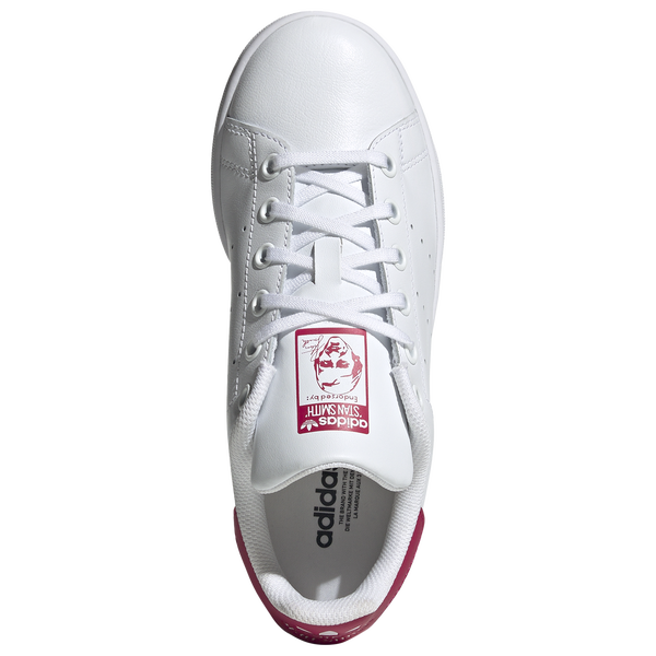 adidas Originals Stan Smith - Boys' Grade School - White/White/Bold Pink - Image 4