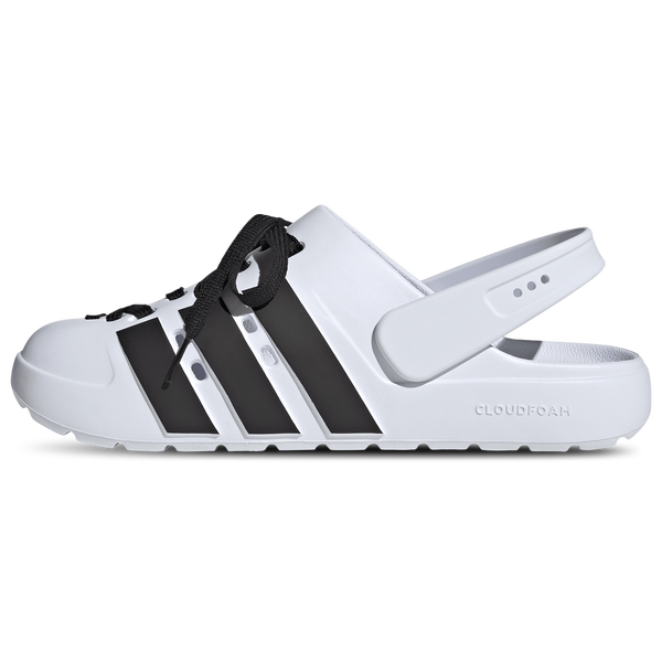 adidas adilette 2.0 Clogs - Men's - White/Black - Image 2