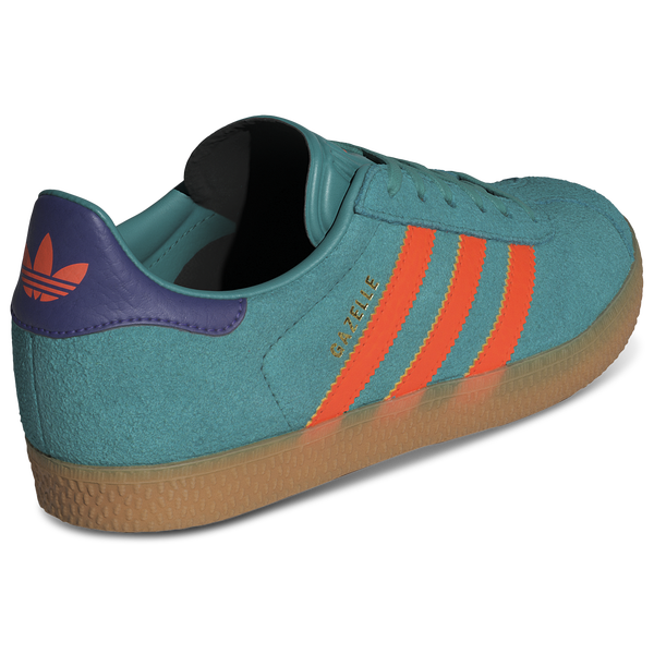 adidas Originals Gazelle - Boys' Grade School - Pure Teal/Impact Orange - Image 3