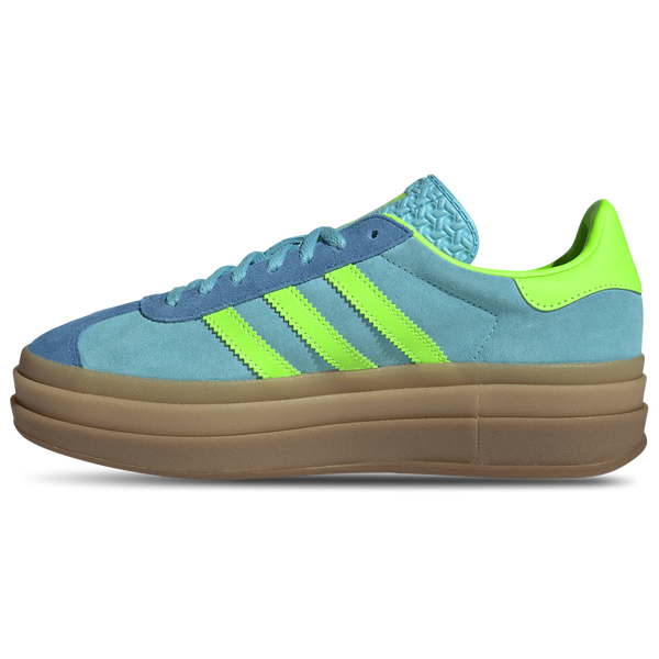 adidas Originals Gazelle Bold - Women's - Blue/Solar Green - Image 2