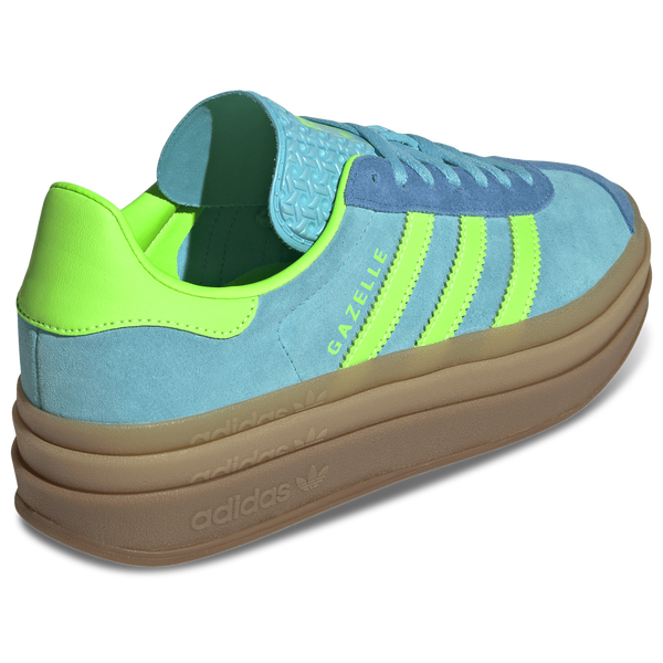 adidas Originals Gazelle Bold - Women's - Blue/Solar Green - Image 3