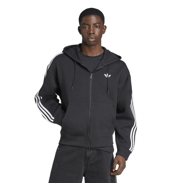adidas Originals Adicolor Oversize Full-Zip Hoodie - Men's - Black