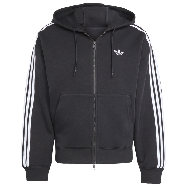 adidas Originals Adicolor Oversize Full-Zip Hoodie - Men's - Black - Image 6