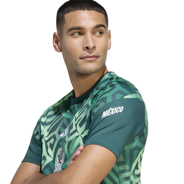 adidas Mexico 26 Home Pre Match Jersey - Men's - Green - Image 4