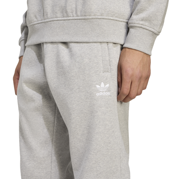 adidas Originals Trefoil Essentials Lifestyle Pants - Men's - Medium Grey Heather/White - Image 3