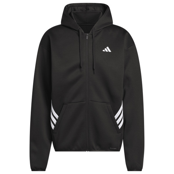 adidas Crazy Warm Full-Zip Hoodie - Men's - Black/White - Image 6