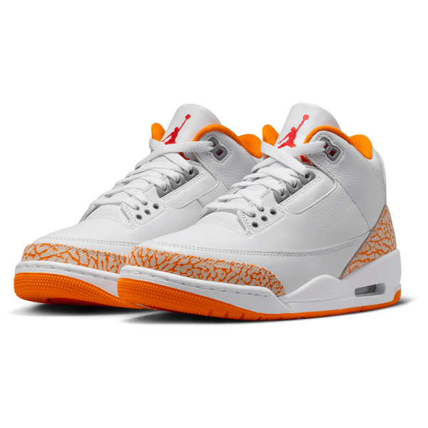 Jordan Air Jordan Retro 3 - Women's - White/Orange - Image 6